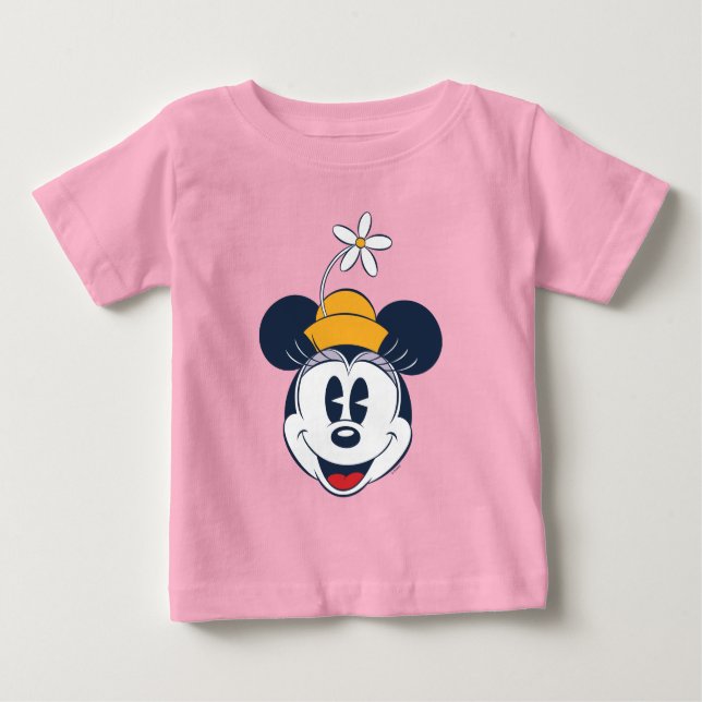 Minnie Mouse | Fun Flower Hat Baby T-Shirt (Front)