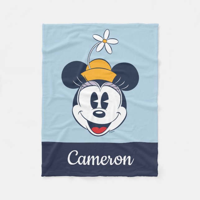 Minnie Mouse | Fun Flower Hat Fleece Blanket (Front)