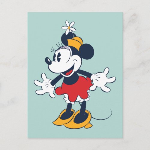 Minnie Mouse  Fun Flower Hat Pose Postcard