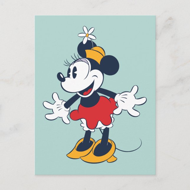 Minnie Mouse | Fun Flower Hat Pose Postcard (Front)