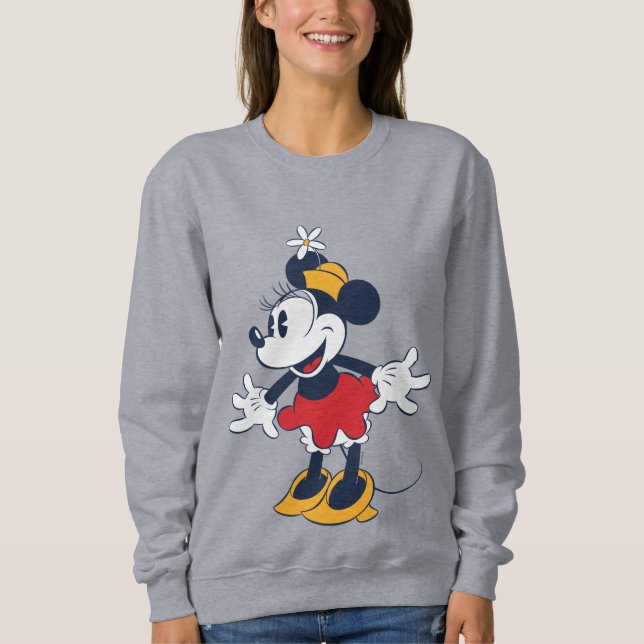 Minnie Mouse | Fun Flower Hat Pose Sweatshirt (Front)