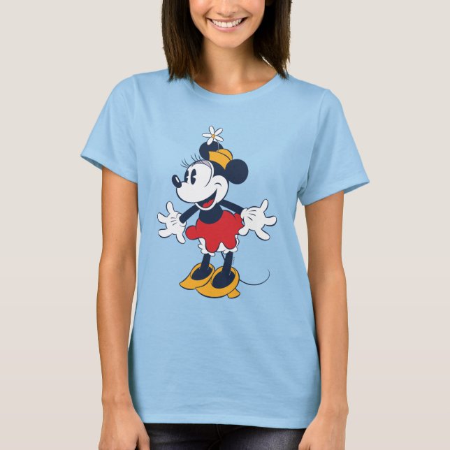 Minnie Mouse | Fun Flower Hat Pose T-Shirt (Front)