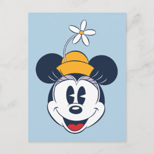 Minnie Mouse Fun Flower Hat Postcard