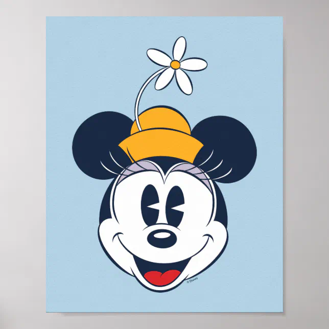 Minnie Mouse Fun Flower Hat Poster Zazzle