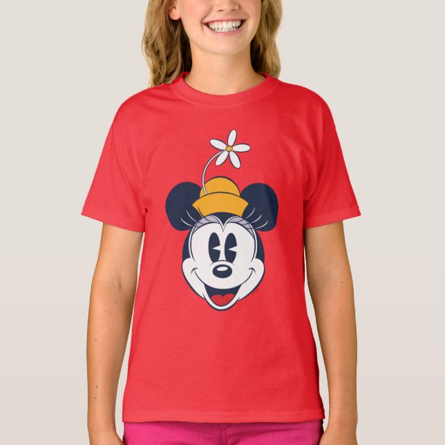 Minnie Mouse | Fun Flower Hat T-Shirt (Front)