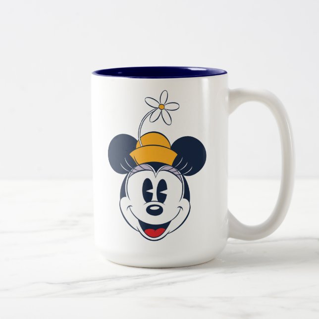 Minnie Mouse | Fun Flower Hat Two-Tone Coffee Mug (Right)