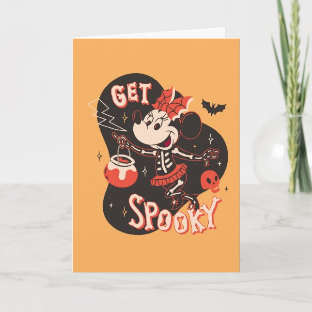 Minnie Mouse Get Spooky Card (Front)