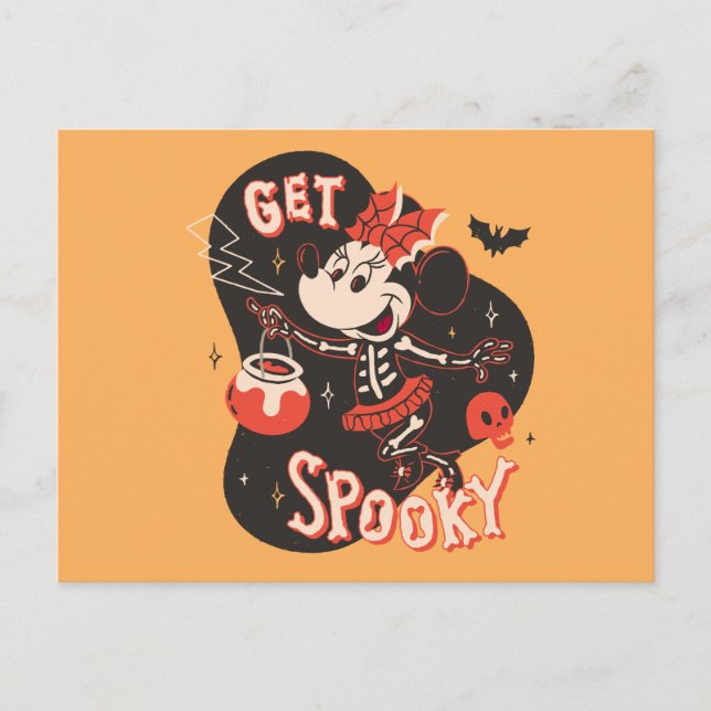 Minnie Mouse Get Spooky Postcard (Front)