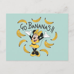 Minnie Mouse Go Bananas Postcard