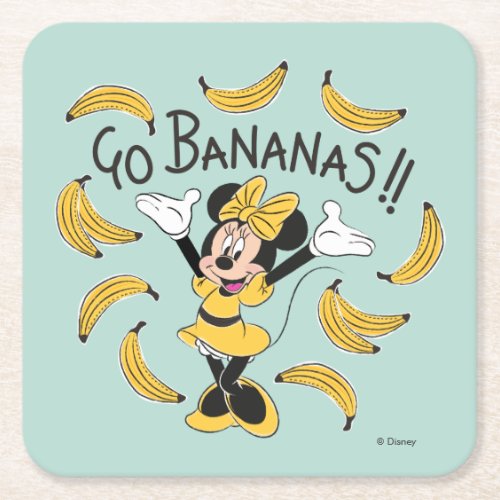 Minnie Mouse  Go Bananas Square Paper Coaster