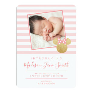 minnie mouse baby invitations