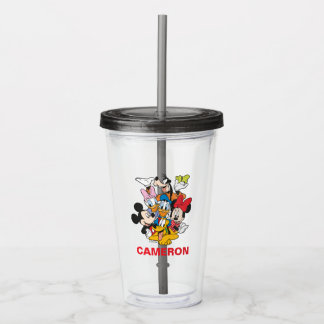 Minnie Mouse | Gold & Pink Birthday Party Favor Acrylic Tumbler