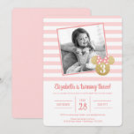 Minnie Mouse | Gold &amp; Pink Faux Gold Birthday Invitation