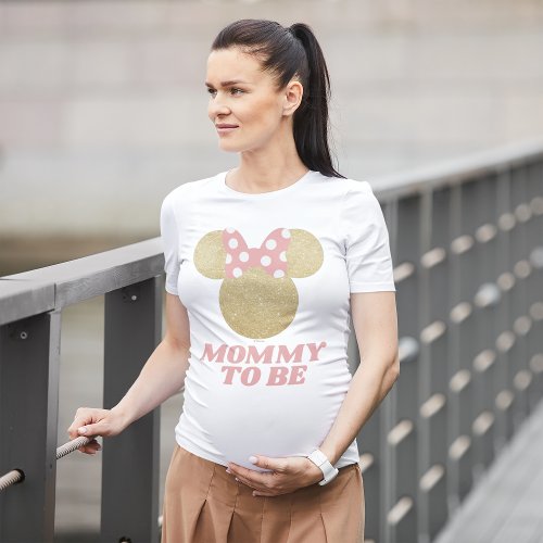 Minnie Mouse  Gold  Pink _ Mommy to Be T_Shirt