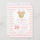 Minnie Mouse | Gold & Pink Striped Birthday