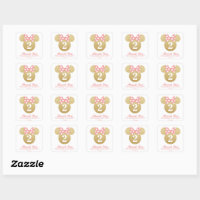 Stickers Bébé Minnie rose Disney - Color-stickers