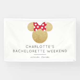 Minnie Mouse   Gold & Red Bachelorette Banner