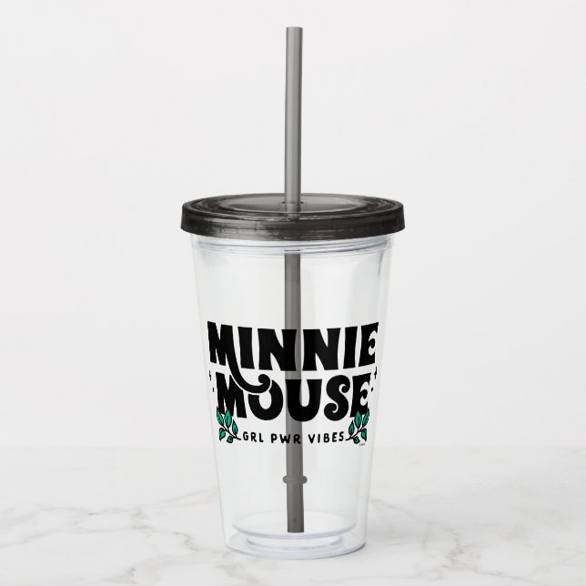 Minnie Mouse | GRL Power Vibes Acrylic Tumbler (Front)