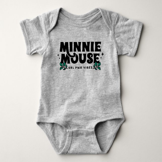 Minnie Mouse | GRL Power Vibes Baby Bodysuit (Front)