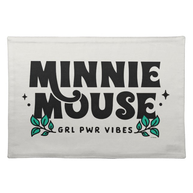 Minnie Mouse | GRL Power Vibes Cloth Placemat (Front)