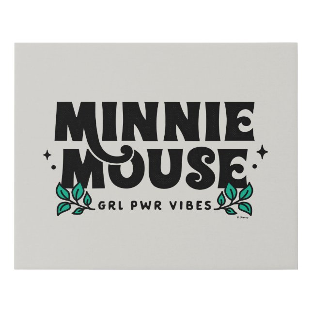 Minnie Mouse | GRL Power Vibes Faux Canvas Print (Front)