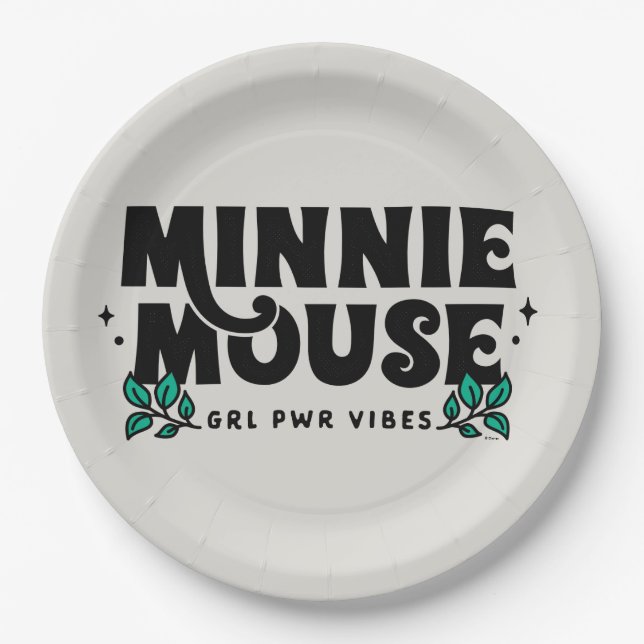 Minnie Mouse | GRL Power Vibes Paper Plates (Front)