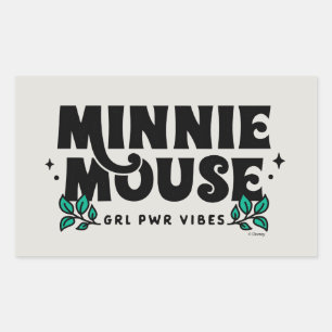 Minnie Mouse   GRL Power Vibes Rectangular Sticker