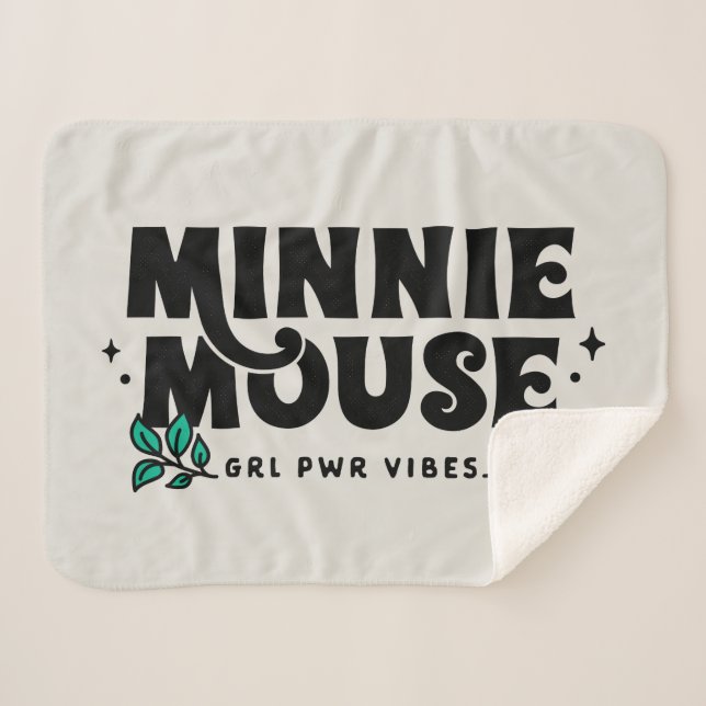 Minnie Mouse | GRL Power Vibes Sherpa Blanket (Front (Horizontal))