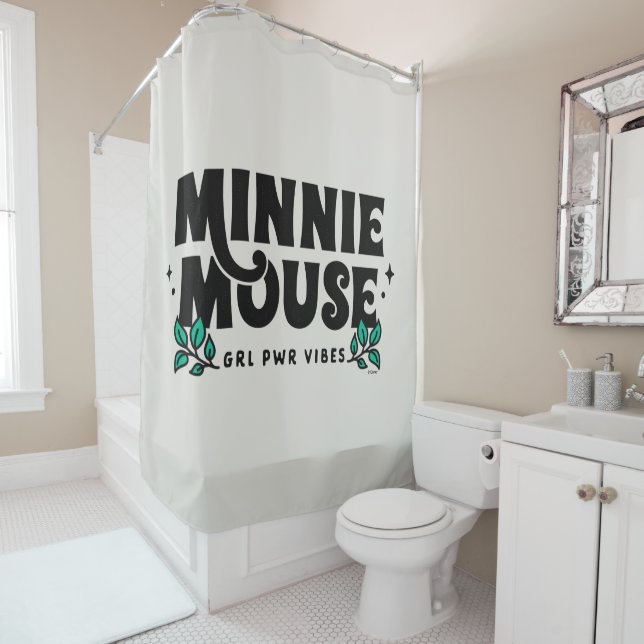 Minnie Mouse | GRL Power Vibes Shower Curtain (In Situ)