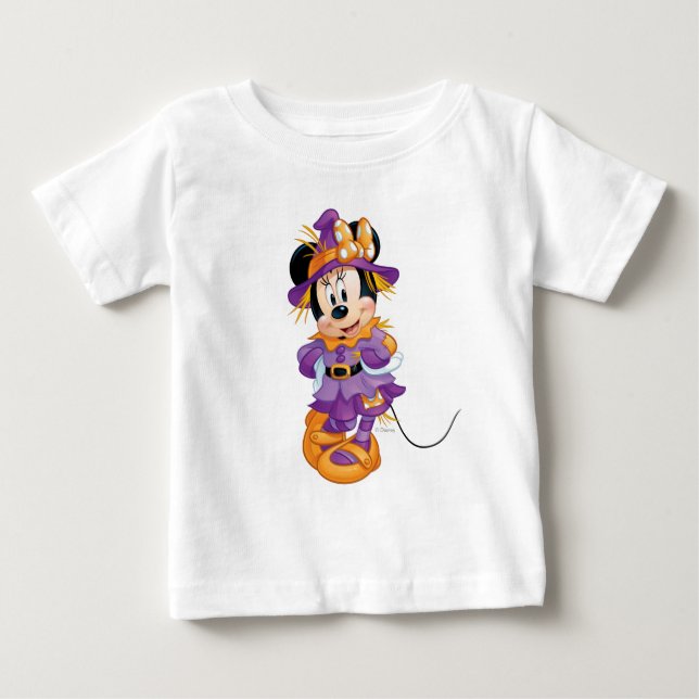 Minnie Mouse | Halloween Scarecrow Baby T-Shirt (Front)