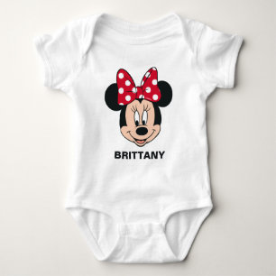 Minnie Mouse   Head Logo Baby Bodysuit