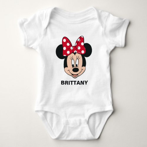 Minnie Mouse  Head Logo Baby Bodysuit