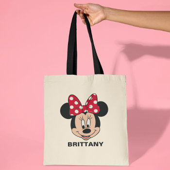 Minnie Mouse | Head Logo Tote Bag by MickeyAndFriends at Zazzle