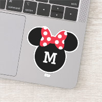 Minnie Mouse Head Silhouette with Monogram