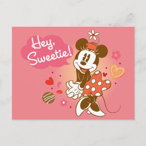 Minnie Mouse _ Hey Sweetie Postcard