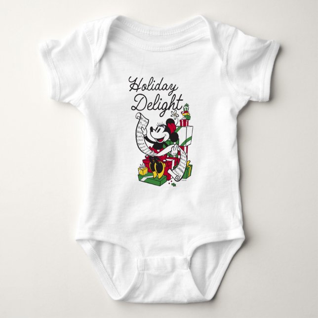 Minnie Mouse | Holiday Delight Baby Bodysuit (Front)