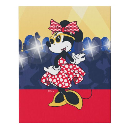 Minnie Mouse  Hollywoods Leading Lady Faux Canvas Print