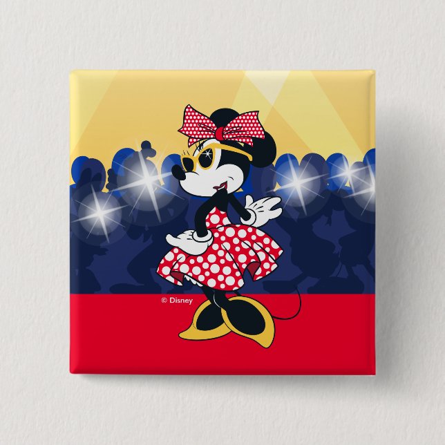 Minnie Mouse | Hollywood's Leading Lady Pinback Button (Front)