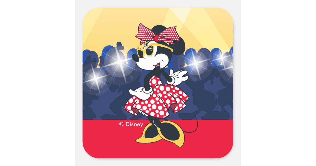 Minnie Mouse, Hollywood's Leading Lady Square Sticker