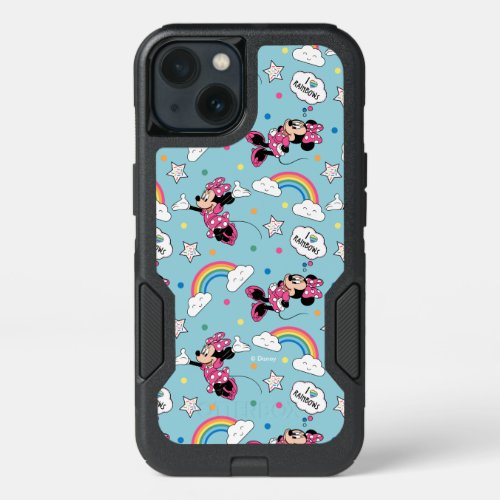 Minnie Mouse  I Love Rainbows Pattern iPhone 13 Case