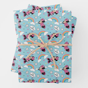 Minnie Mouse   I Love Rainbows Pattern Wrapping Paper Sheets