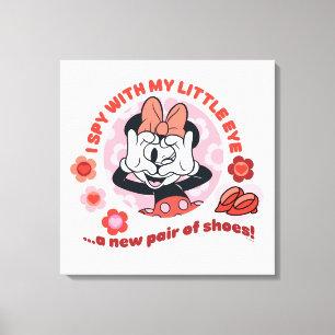 Minnie Mouse I Spy With My Little Eye… Canvas Print