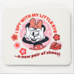 Minnie Mouse I Spy With My Little Eye… Pad<br><div class="desc">Sweet, playful, and full of classic Disney charm, this adorable artwork features Minnie Mouse striking a joyful pose with a fun twist on the beloved “I Spy” phrase. Surrounded by soft pink tones, hearts, flowers, and a stylish nod to Minnie’s iconic shoes, this design radiates happiness, fashion, and timeless cartoon...</div>