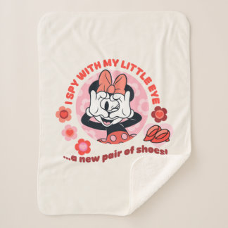 Minnie Mouse I Spy With My Little Eye… Sherpa Blanket