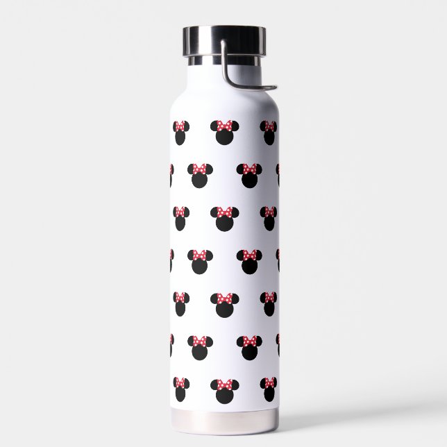 Minnie Mouse Icon Logo Pattern Water Bottle (Left)