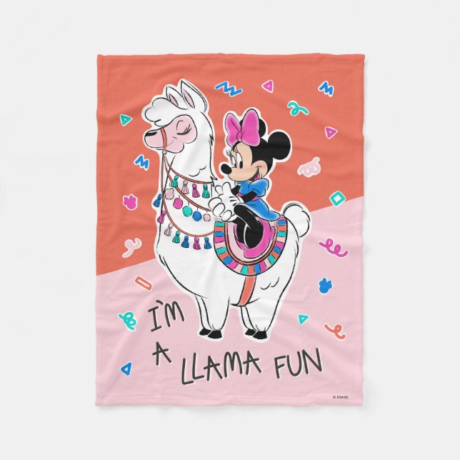 Minnie Mouse | I'm A Llama Fun Fleece Blanket (Front)