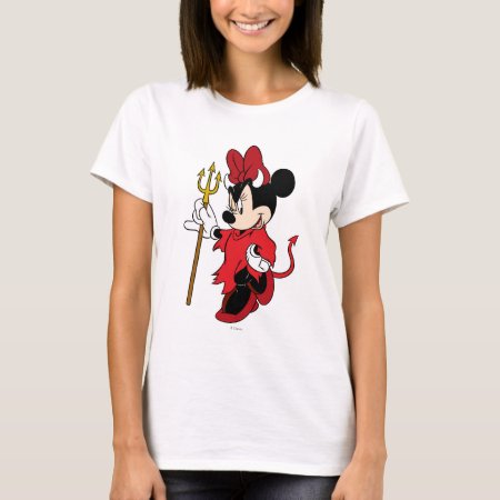 Minnie Mouse In Devil Costume T-shirt