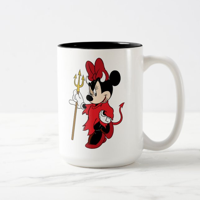 Minnie Mouse in Devil Costume Two-Tone Coffee Mug (Right)