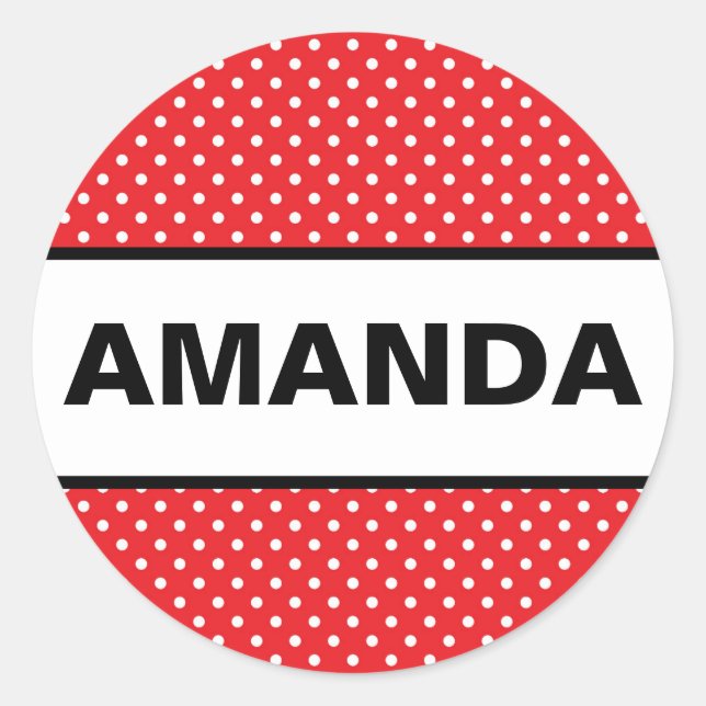 Minnie Mouse Inspired Custom Name Sticker (Front)