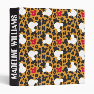 Minnie Mouse Leopard Pattern 3 Ring Binder